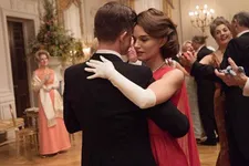 President John F. Kennedy (Caspar Phillipson) dancing with Jackie